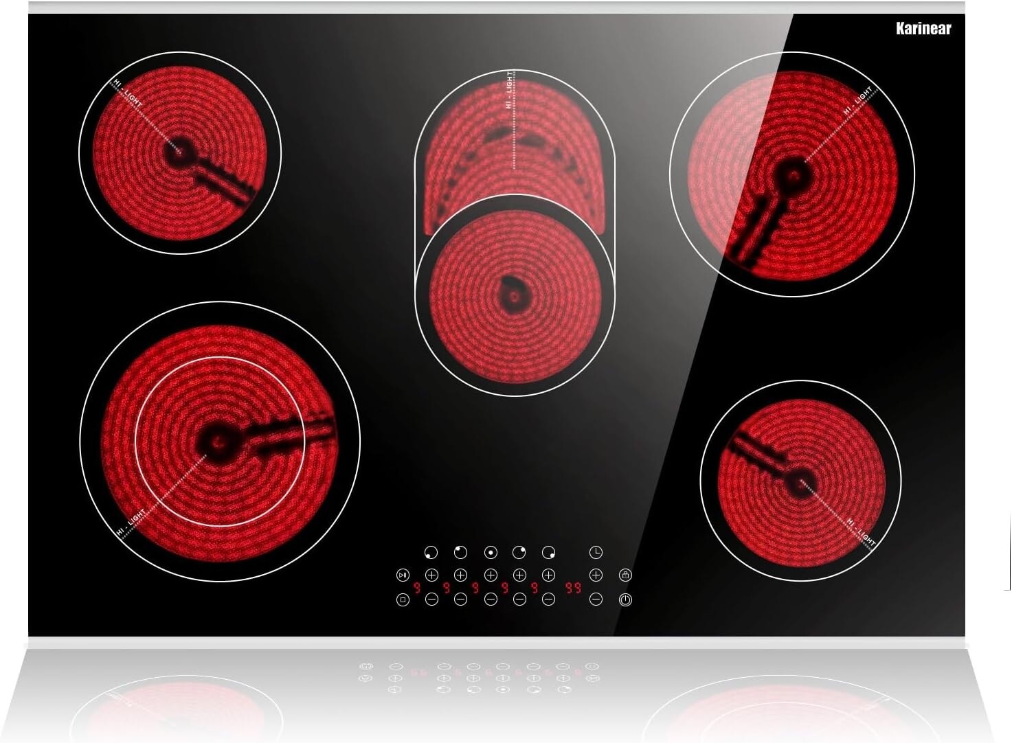Karinear KNC-D58404 keramická deska 5 půl 8400 W 77 cm