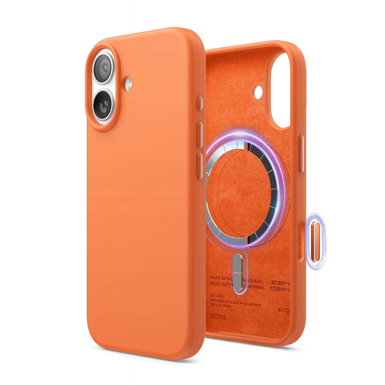 Silikonové Pouzdro s MagSafe Elago pro iPhone 17 Orange