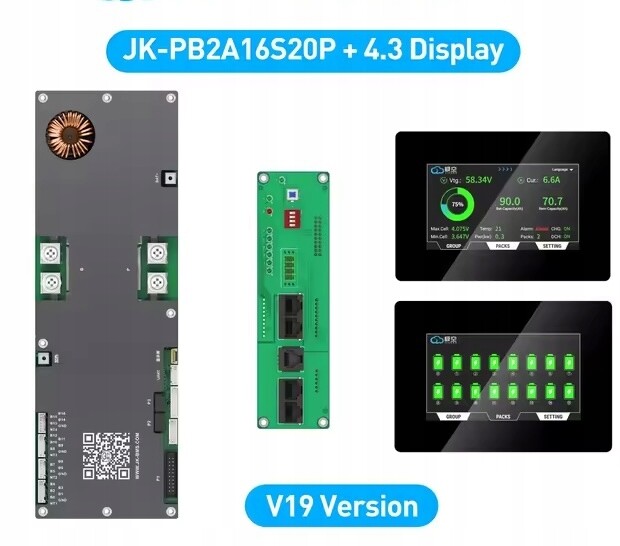 komplet Bms V19 200A 2A Bms se skleněnou obrazovkou 4.3