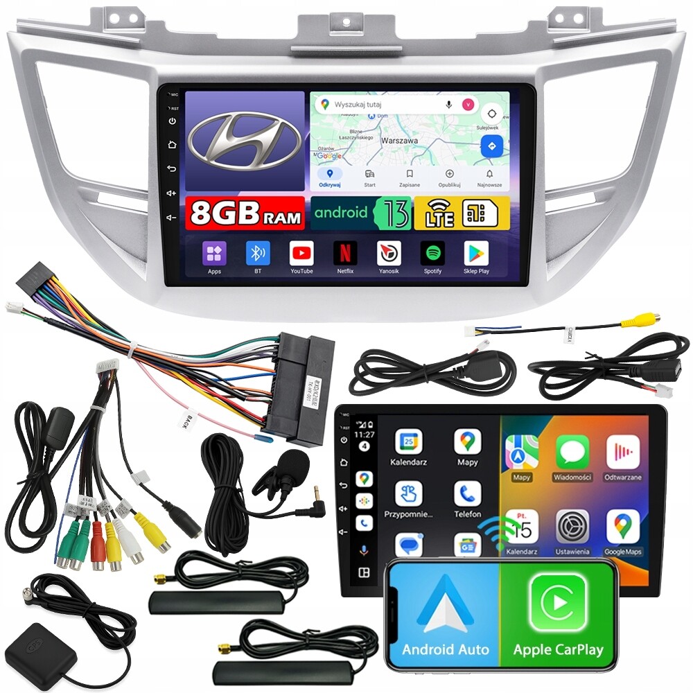 Automobilové Rádio Ncs ZQ9 Hyundai Tucson 2015-2018 Android 8GB Lte