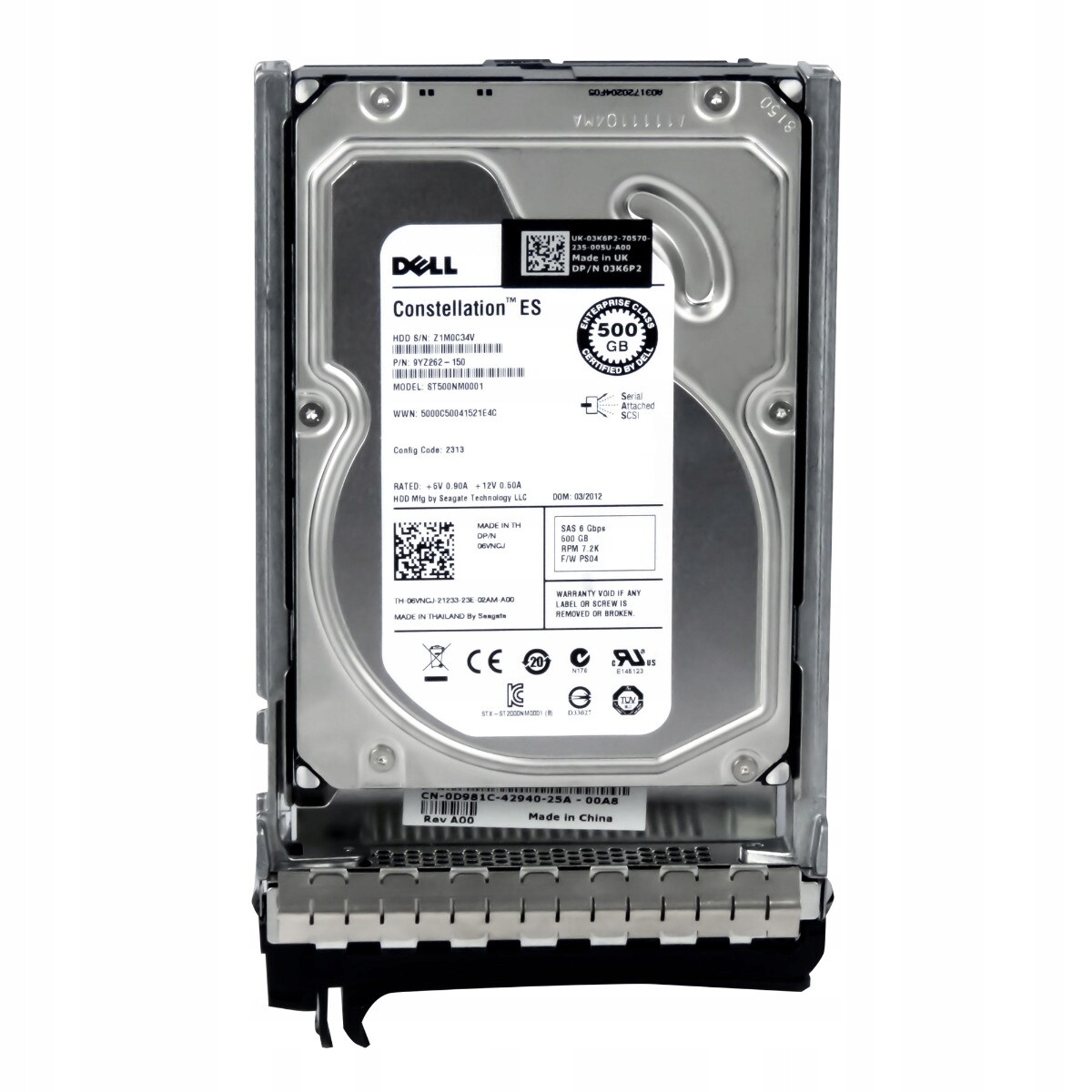 Dell 06VNCJ 500GB SAS-2 7.2K 64MB 3.5'' ST500NM0001
