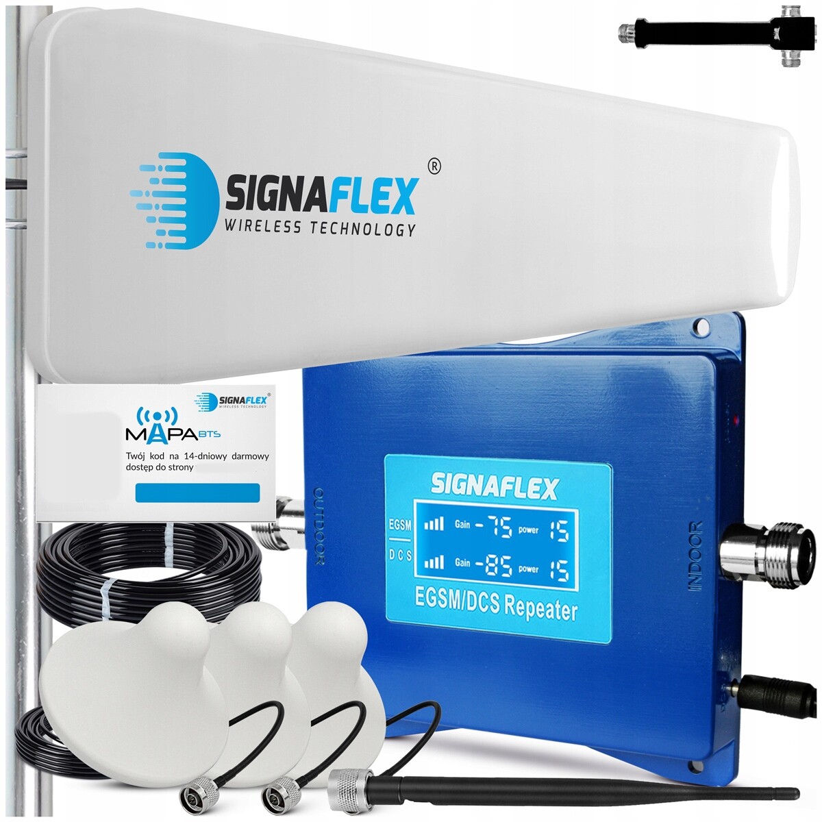 Sada Zesilovač Dosahu Signálu Internetu Egsm Dcs 4G Lte Antény 10 m