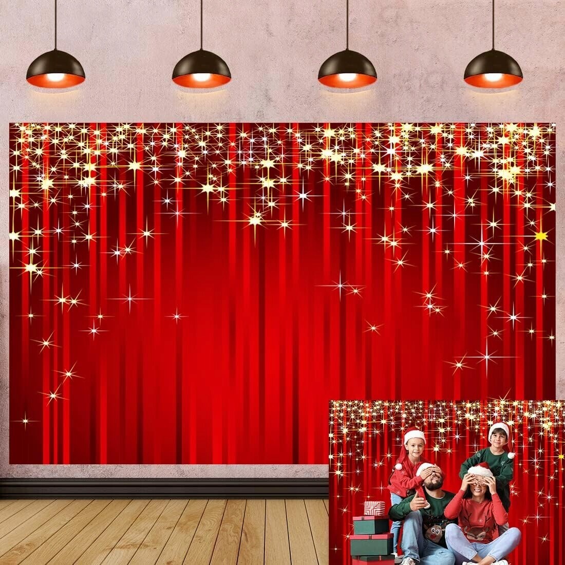 Fotografické Pozadí Hvězdičky Dekorace Stěna Pro Fotografie 205*145 CM