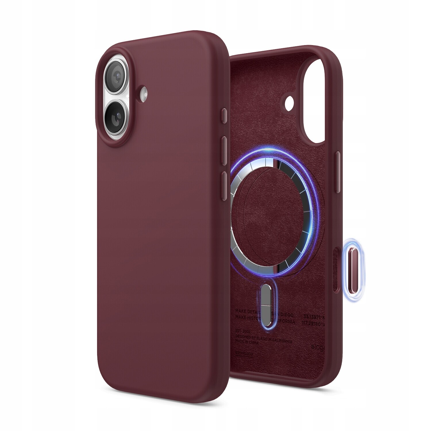 Silikonové Pouzdro s MagSafe Elago pro iPhone 17 Burgundy