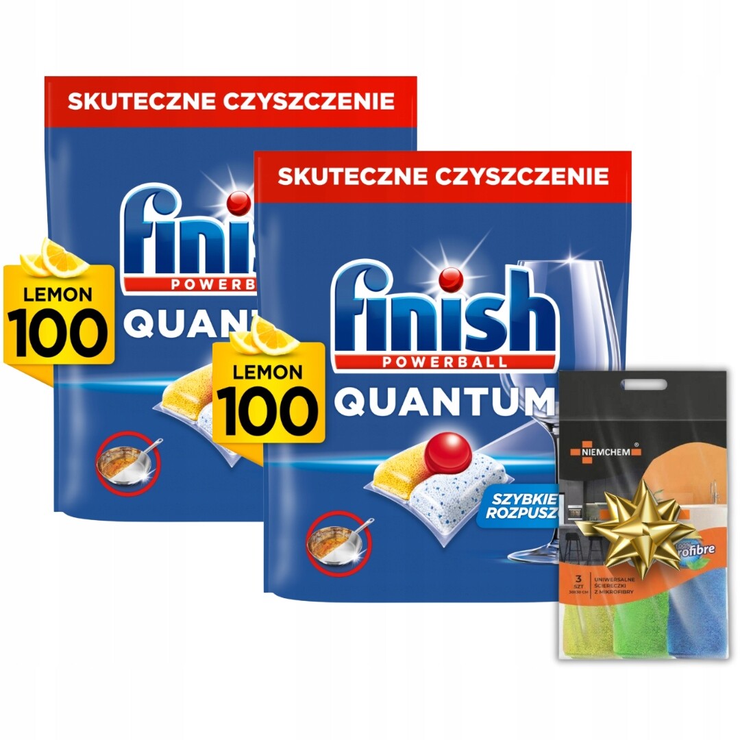 Finish Quantum Kapsle do myčky Citrón 100 ks x 2 Dárek