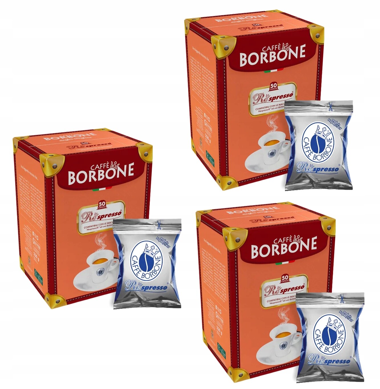 Kapsle pro Nespresso Borbone Respresso Blue Blend 3 x 50 (150 Ks)