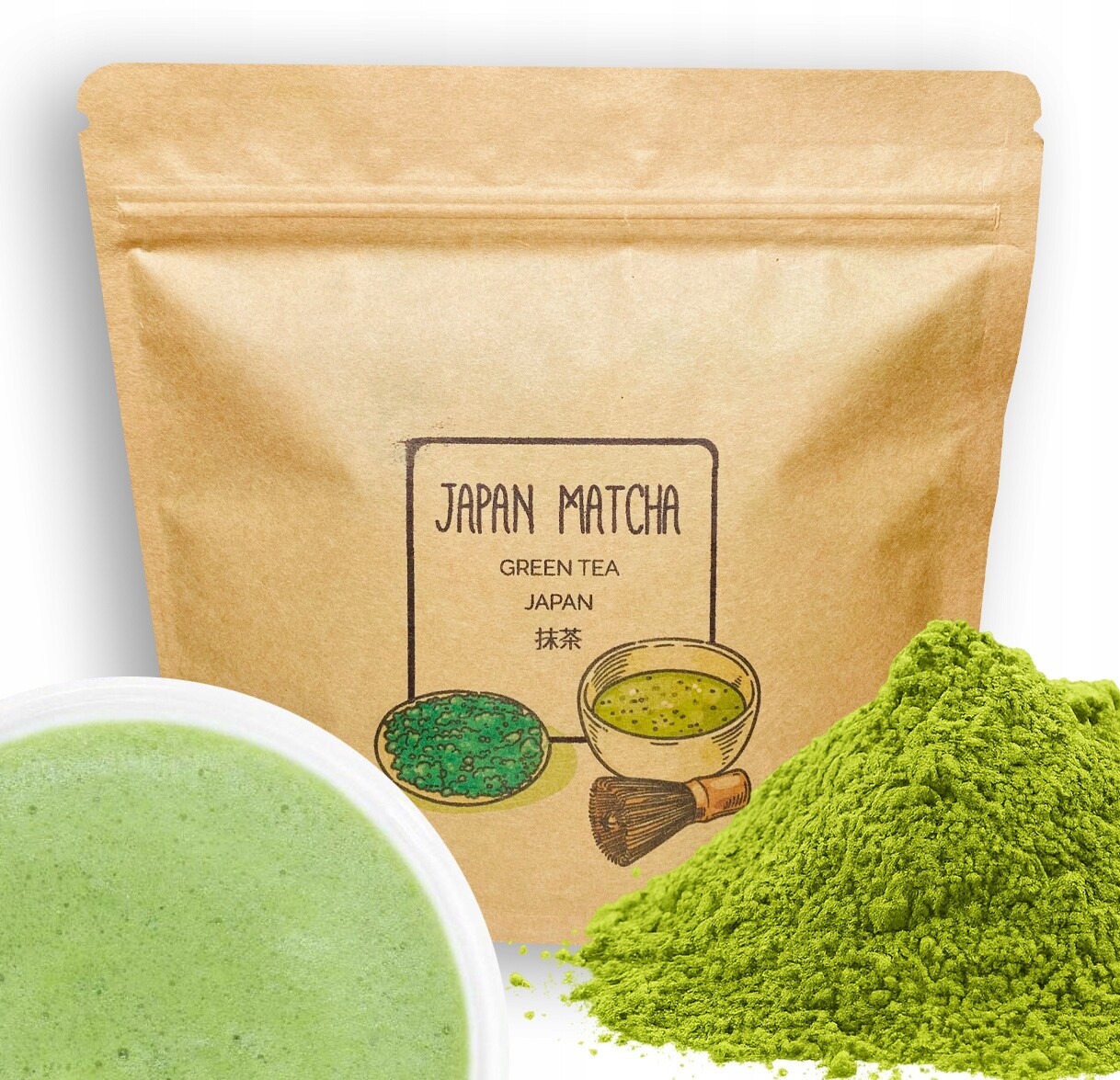 Matcha japonská velká taška 150G Originální tradiční Čaj z Japonska