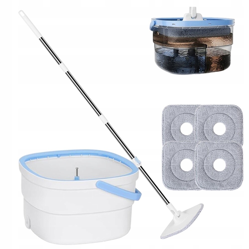 Kbelík Na Mop 25 L, Dvojitá Komora, Systém Stříkání, 360° Otočná Hlava