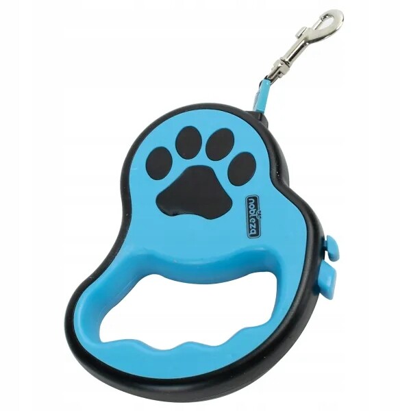 2 x Vodítko pro psa s blokovací páskou do 25 kg 5M modro-růžové