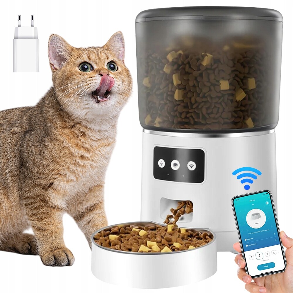 Automatický Pro Kočky Dávkovač Kočky S Plánováním Pomocí Aplikace