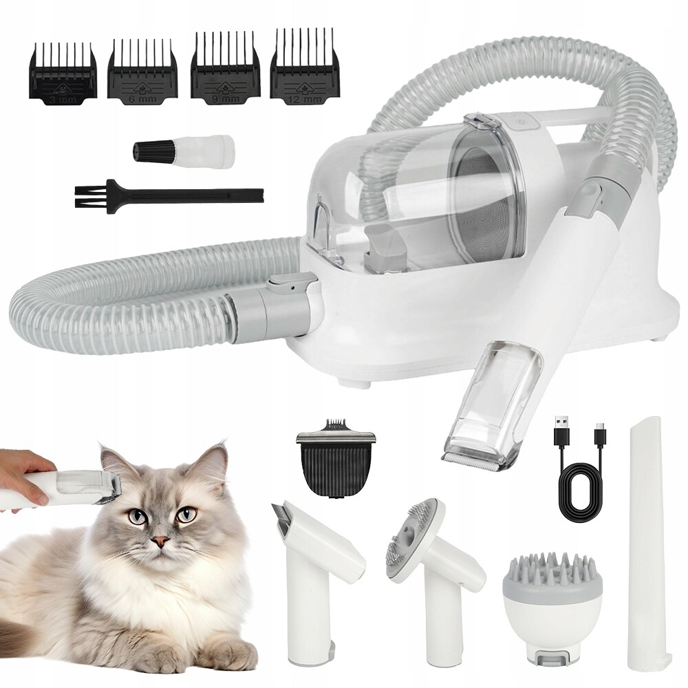 Sada Pro Péči O Psa A Kočku Zvířata Vysavač Zastřihovač Kartáč 6V1