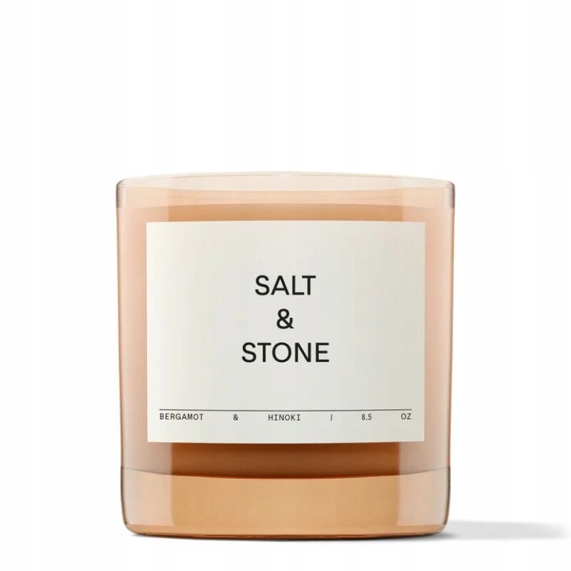 Salt & Stone Vonná svíčka ze sójovo-kokosového vosku 240 g bergamot&hinok