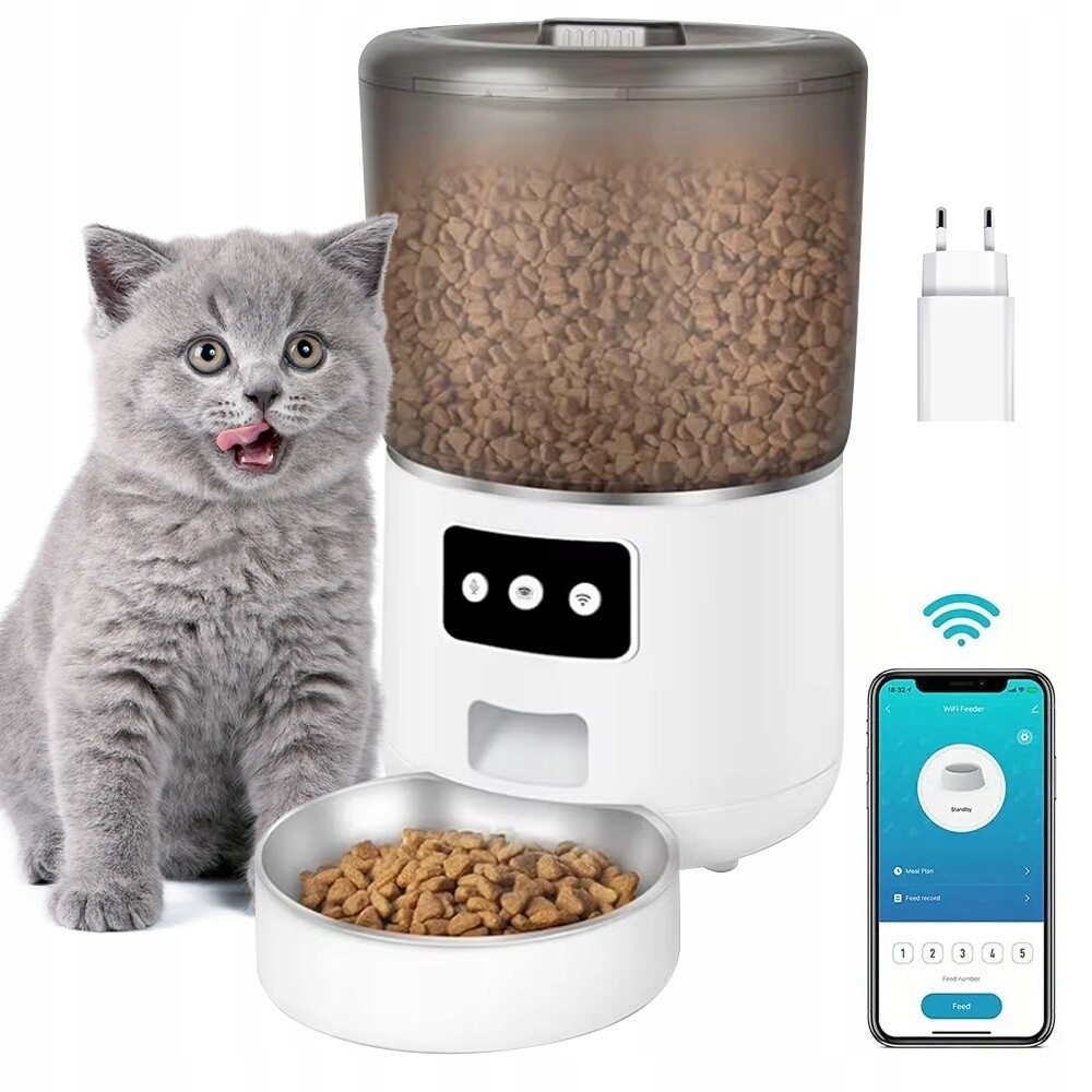 Automatický Podavač Krmiva Pro Kočky Psa Králíka Kočky Dávkovač Krmiva 4 L