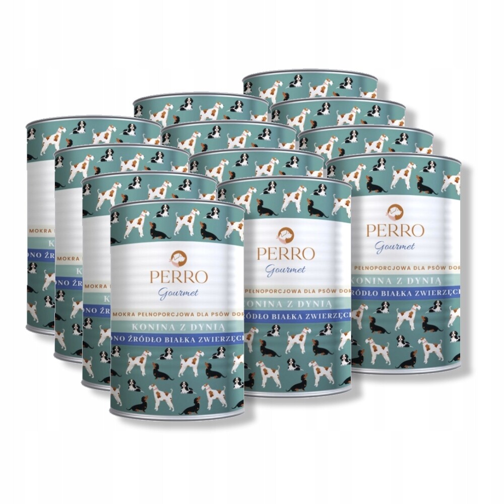 Perro Gourmet Konina s dýní 12x400 g pro štěňata