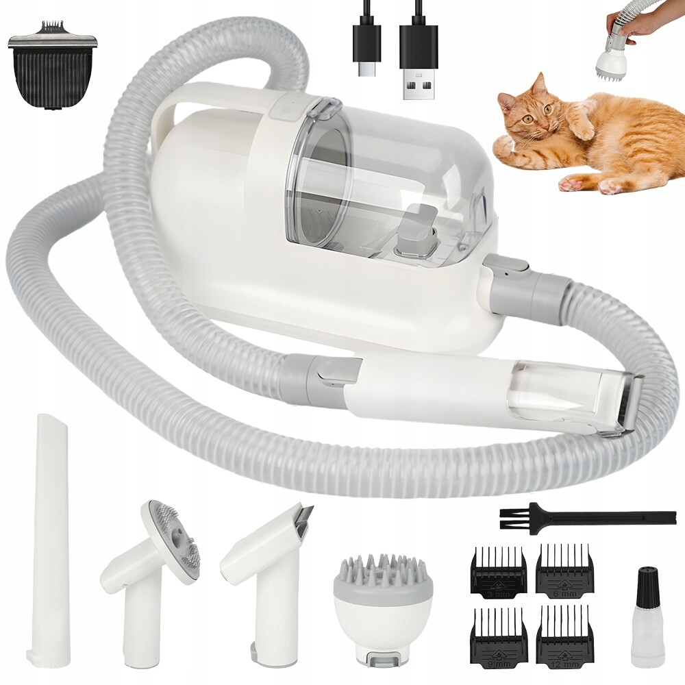 Vysavač na srst Strojek na stříhání psů Sada pro péči o psy 5v1