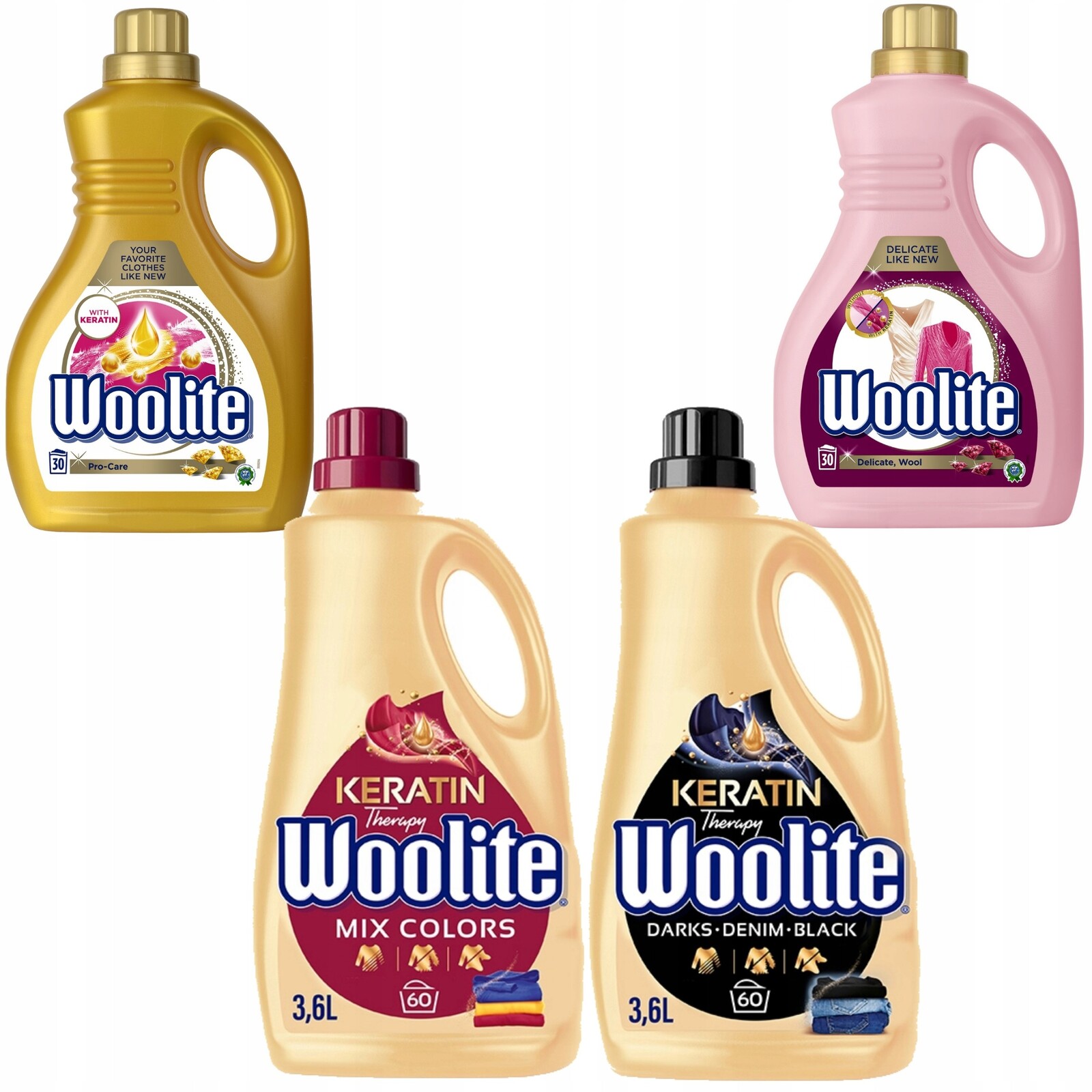 Woolite Sada 2X3.6 L Černá Barvy 2X1.8 L Jemné Bílé