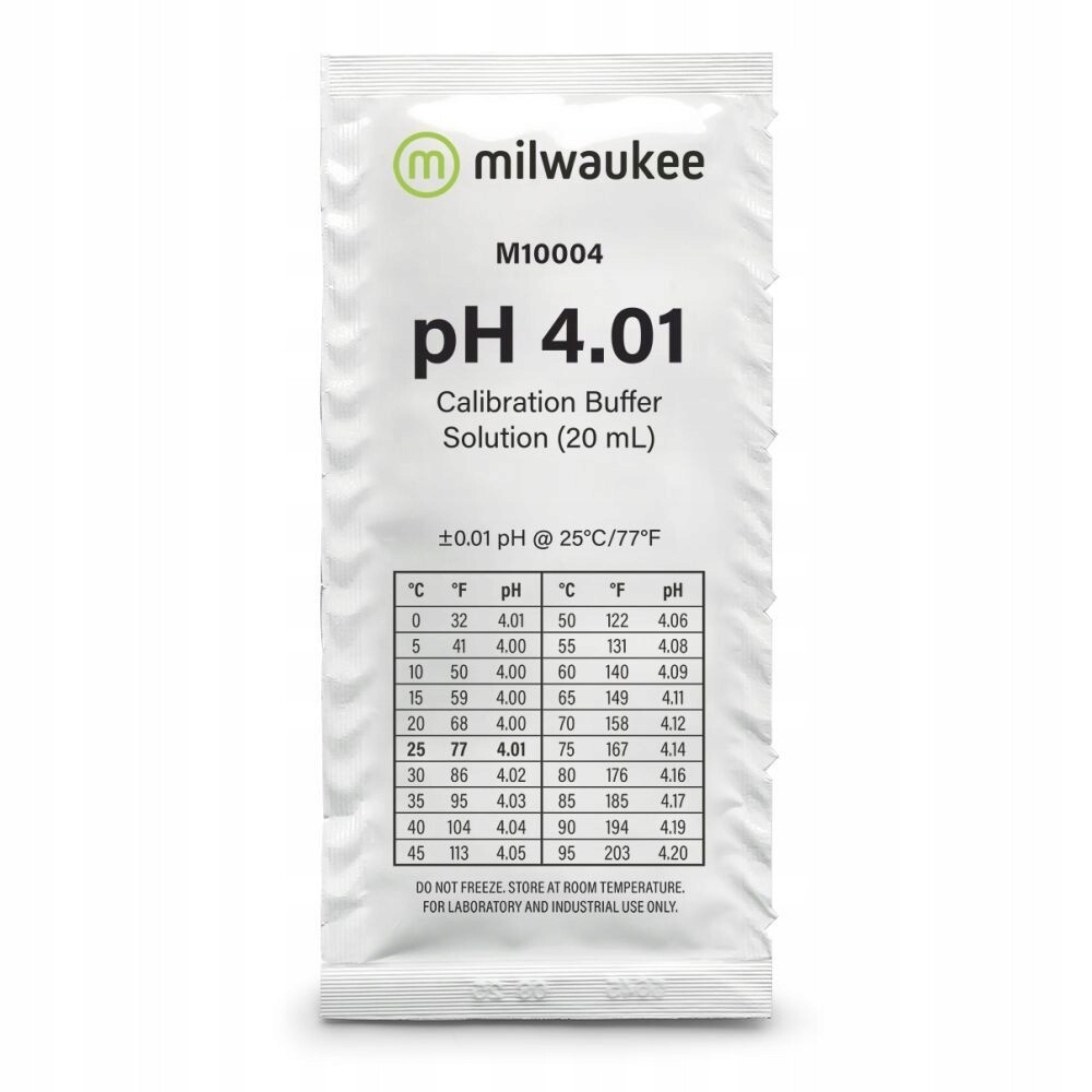 Milwaukee pH 4.01 pufr 20 ml, kalibrační roztok Box 25 ks