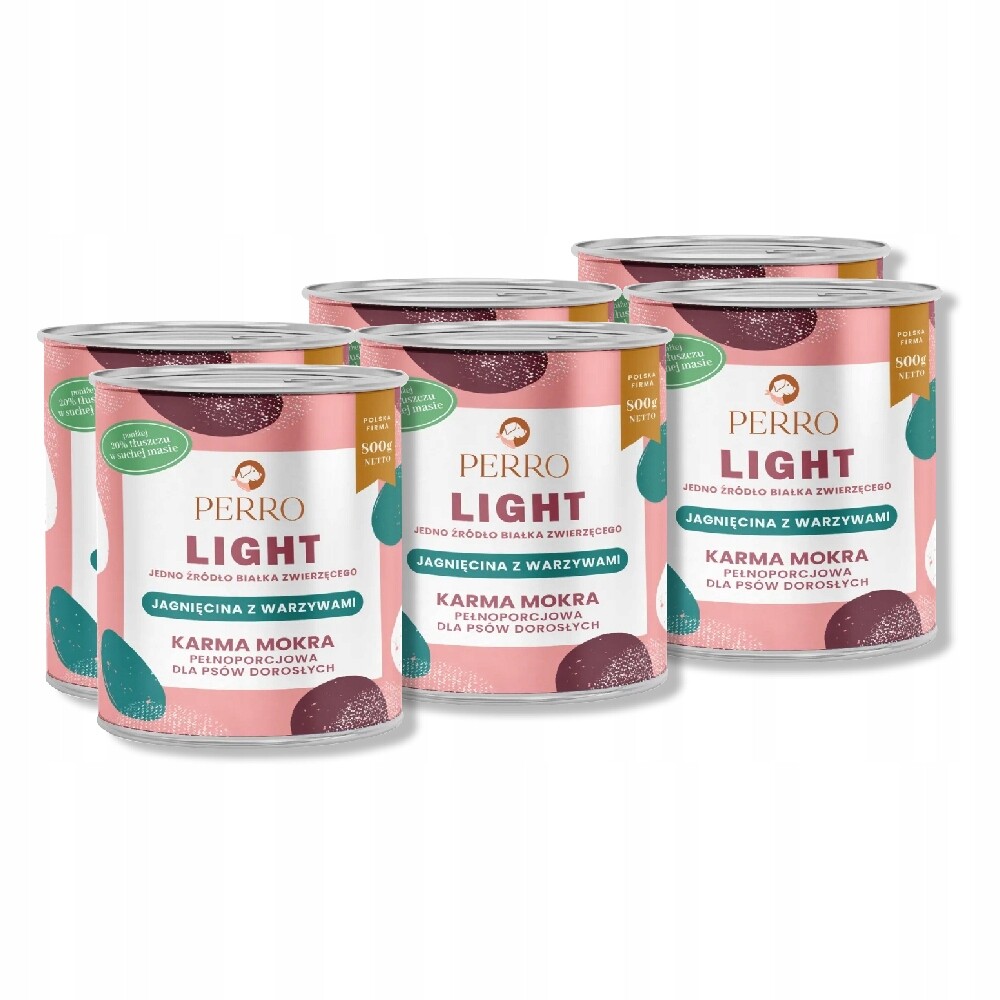 Perro Light Jehněčí A Zelenina mokré krmivo pro psy 6x800g