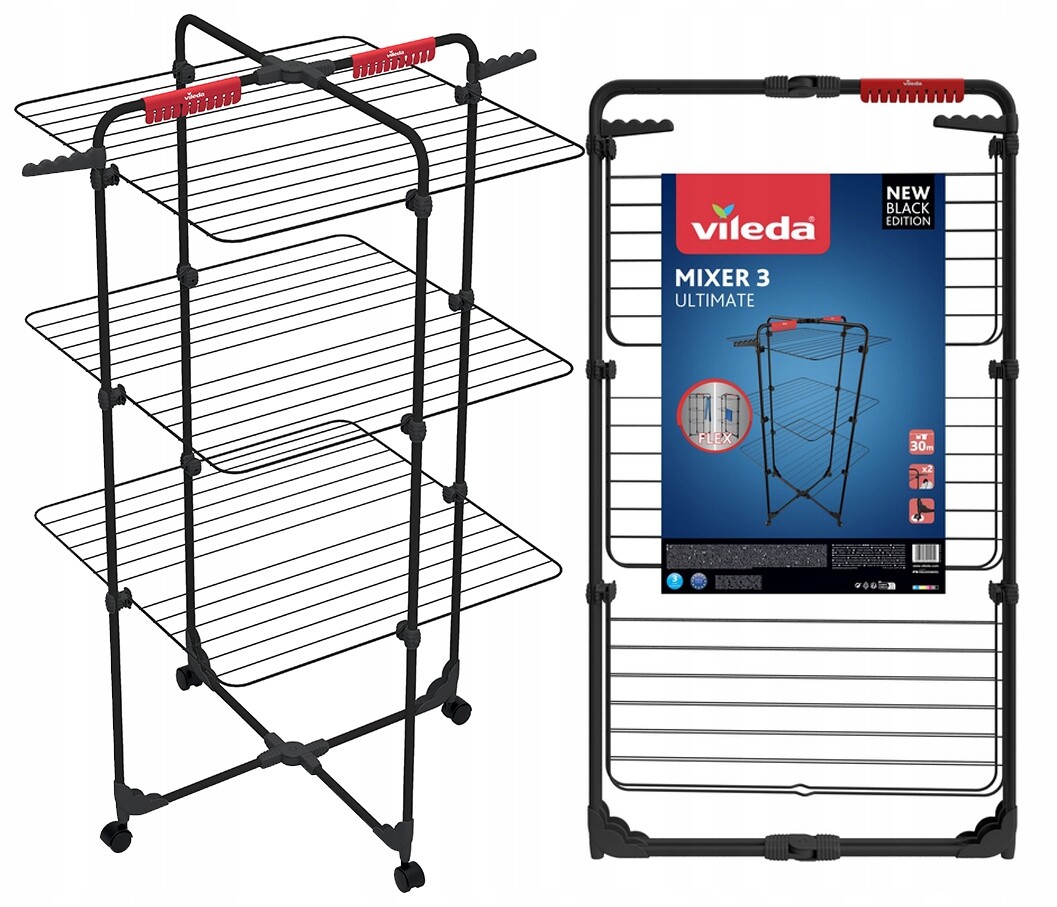 Sušák prádla Vileda Mixer 3 Ultimate je odolná a silná.