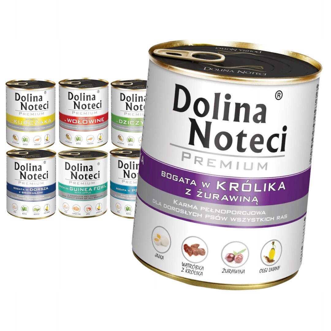Dolina Noteci Premium Mix 7 příchutí 8x800g Ryba Vlhké Krmivo