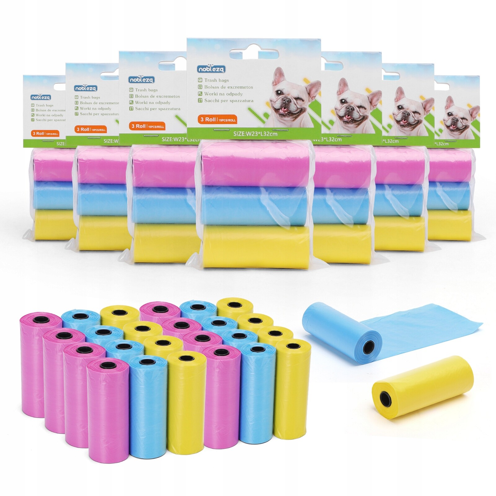 2 x sáčky na psí exkrementy biologicky rozložitelné sáčky 1080ks