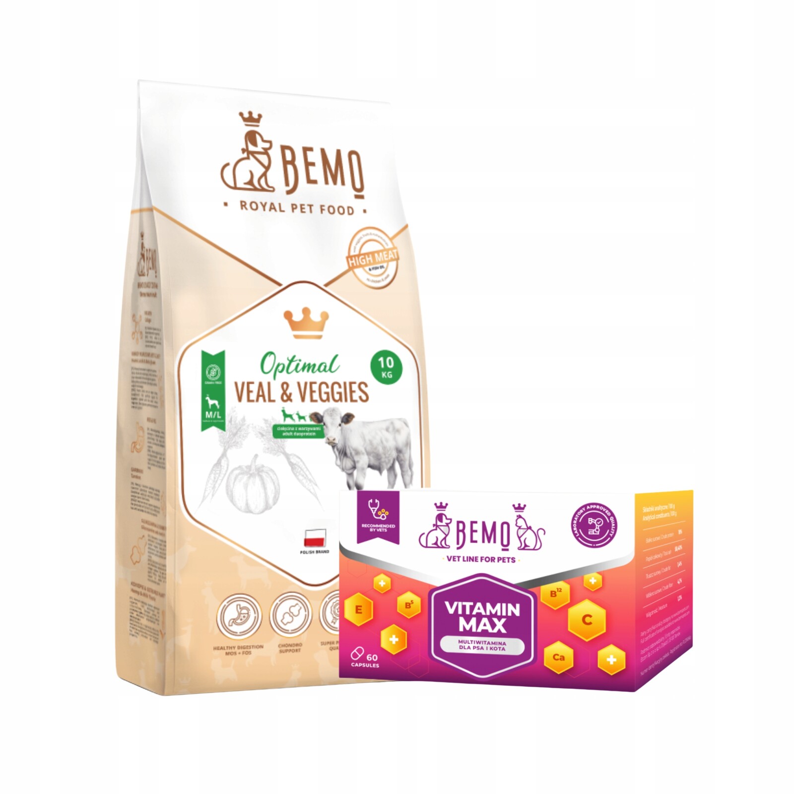 Suché krmivo pro psy Vitamínová Bomba Bemo Optimal 10 kg Vitamin Max 60 ks