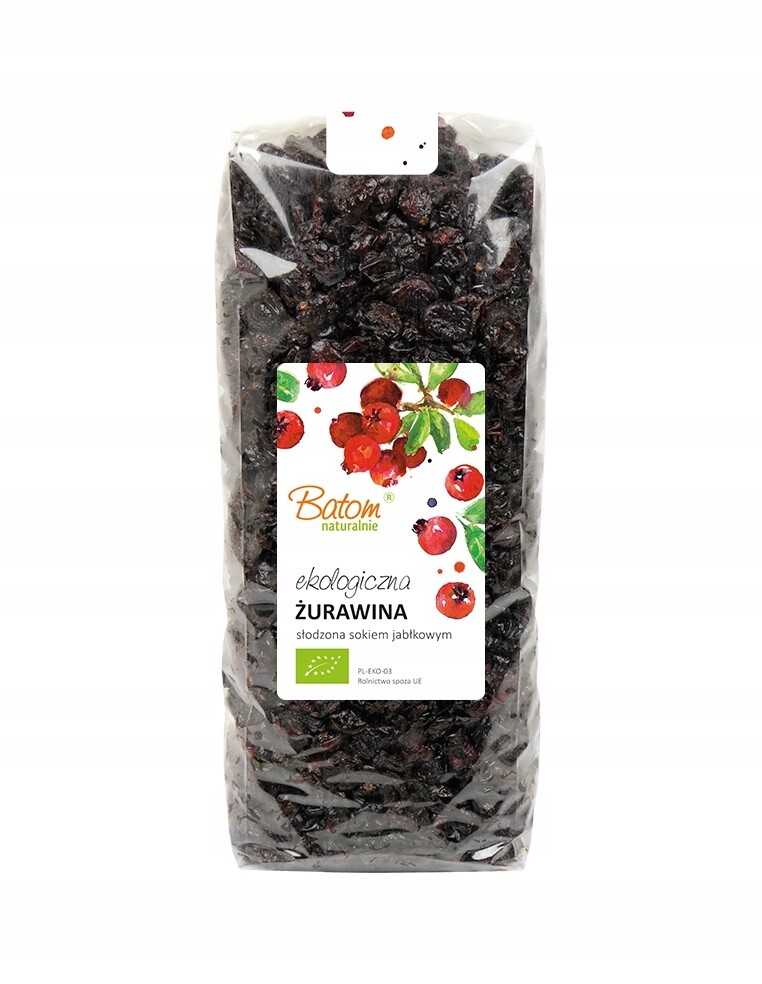 Brusinky slazené jablečným džusem 1 kg Batom Bio