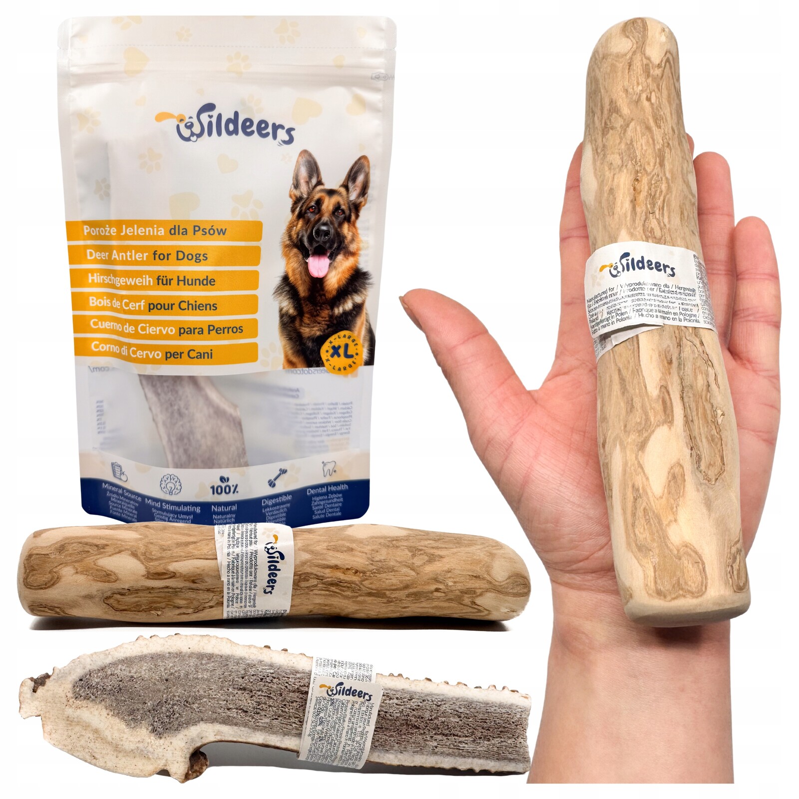 Přírodní Žvýkací Klacek Pro Psy Kávové 1 Ks L Měkké Jelení Parožky 1 Ks XL