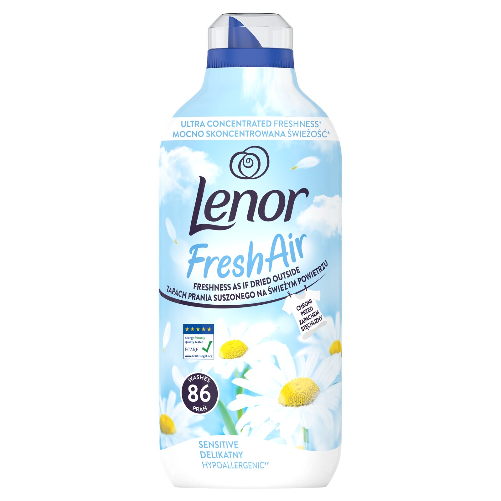 6x Tekutá aviváž Lenor Fresh Air 86 praní, jemné prádlo