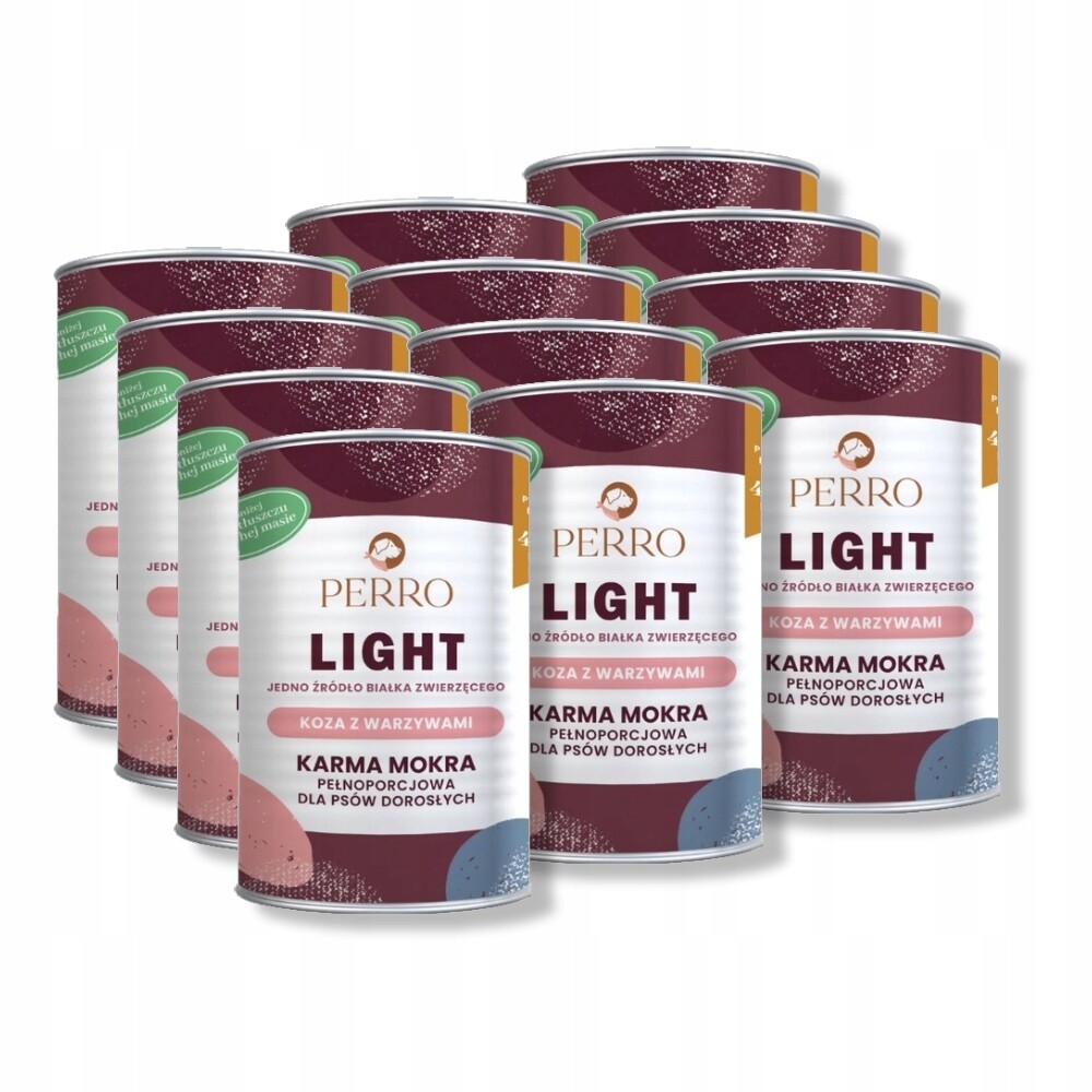 Perro Light Koza se zeleninou monoproteinová pro dospělé psy 12x400 g