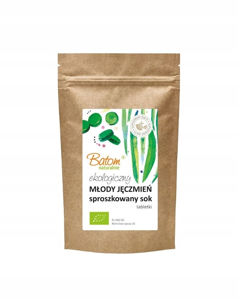 Mladý ječmen práškový džus 500 mg tablety 500ks Batom Bio suple