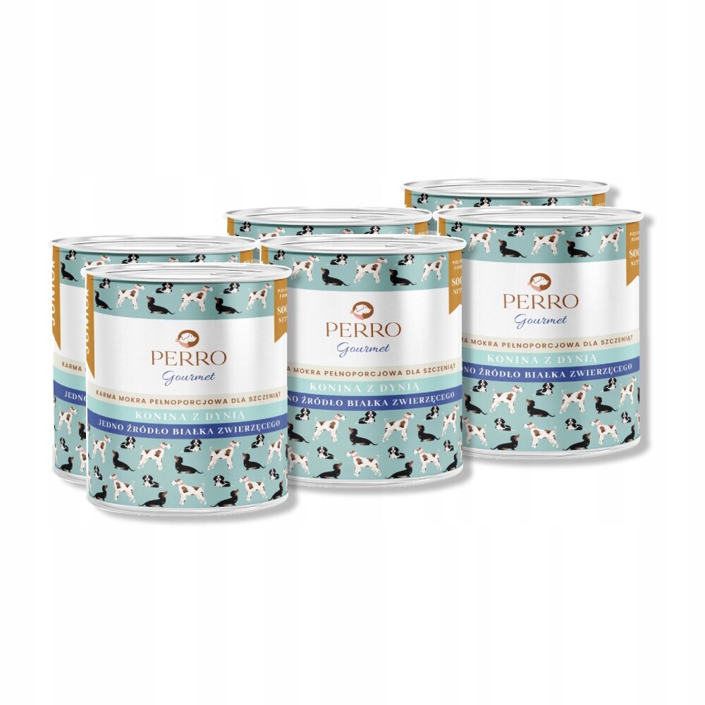 Perro Gourmet Konina s dýní pro štěňata 6x800g