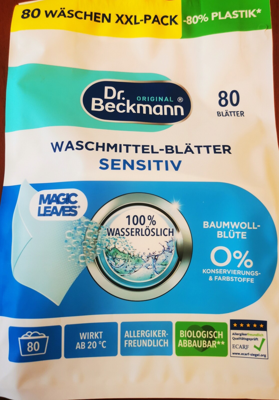 Dr. Beckmann Ubrousky Na Praní Sensitiv 80 Ks Dovoz z Rakouska.