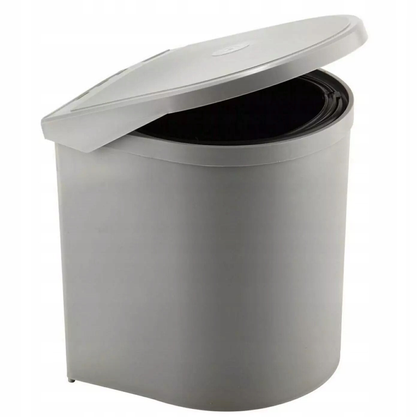 Odpadkový koš s kruhovým uzávěrem na dvířka skříněk, 10 litrů, plastový, Elletipi