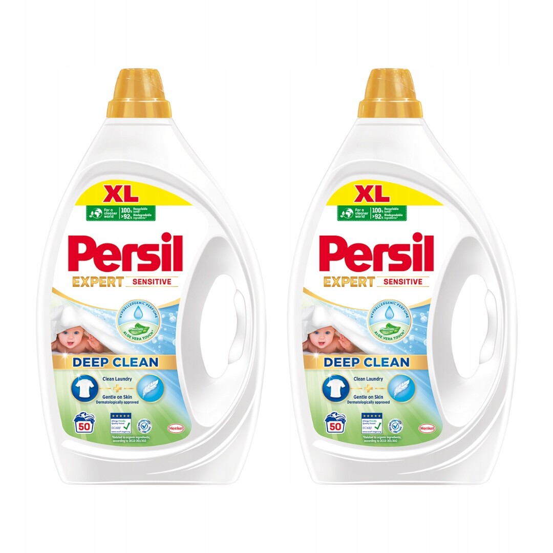 Persil Sensitive Expert Deep Clean gel na bílé prádlo 50 praní 2,25 l x2