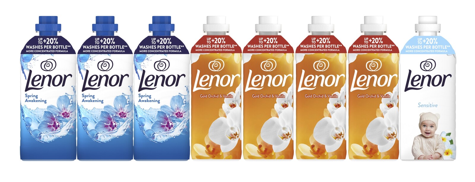 Lenor aviváž mixpack Sensitive, Spring Awakening a Gold Orchid&Vanilla