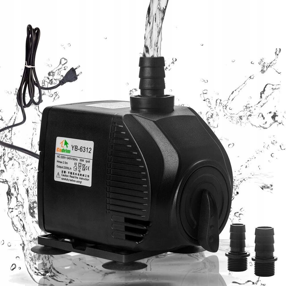 Ponorné Čerpadlo Cadrim, Akvarijní Čerpadlo, 2200 L/h, 220 240 V/35 V