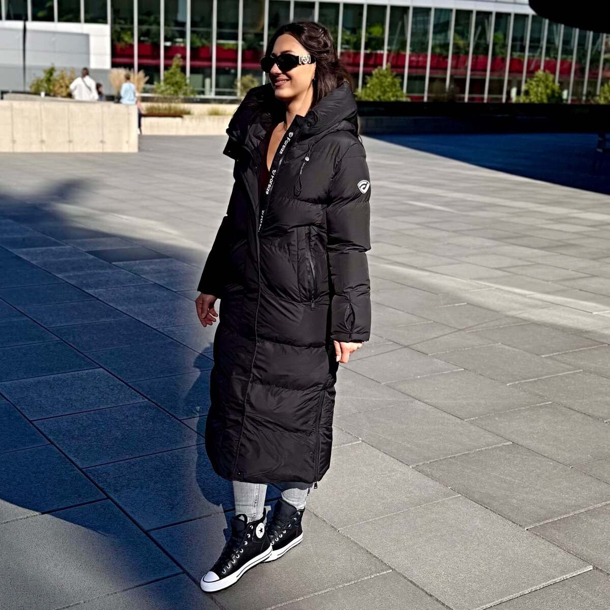 Forsize Dámský dlouhý kabát No.3 MAX COAT XL FDXWW2405BL