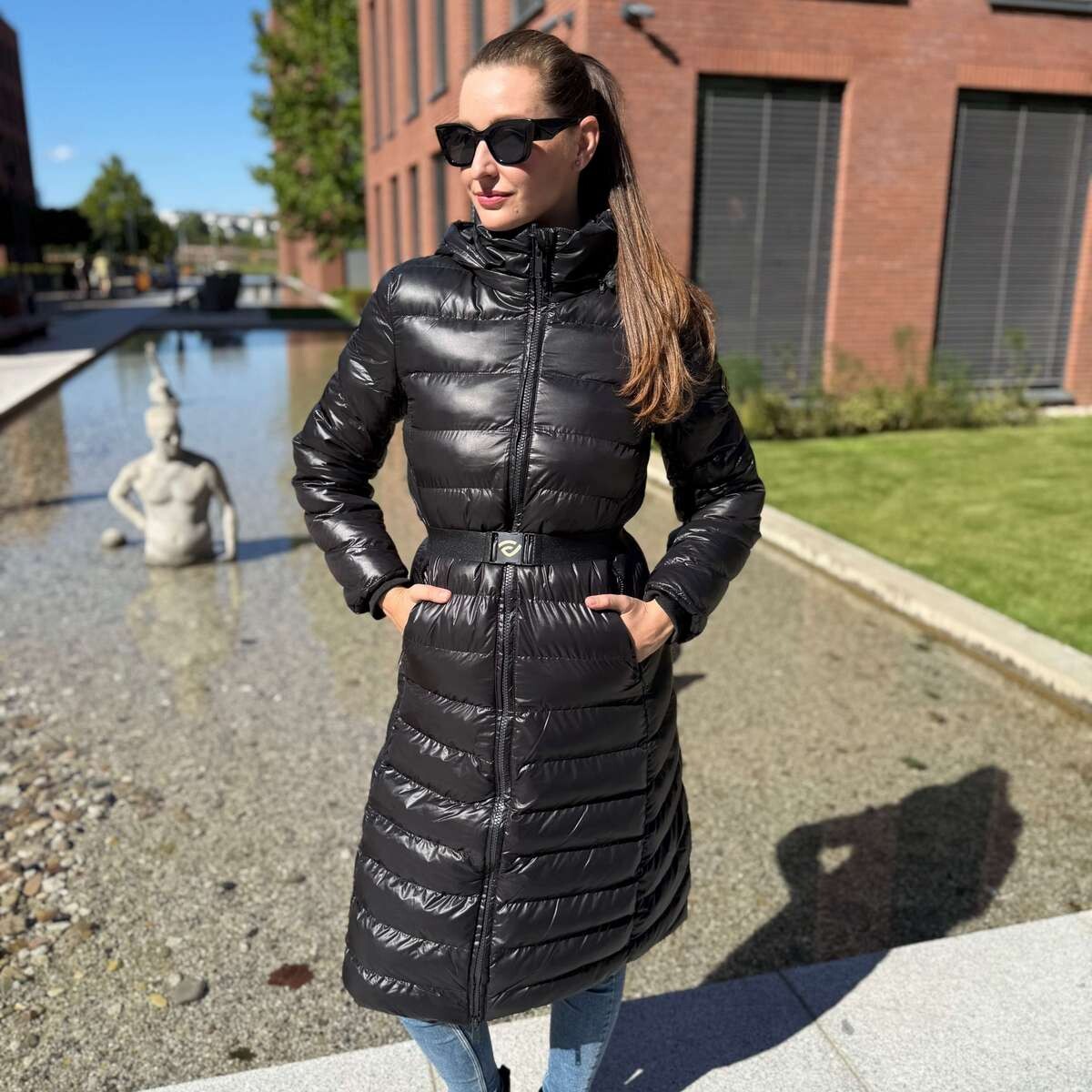 Forsize Dámský dlouhý kabát No.2 MAX COAT XL FDXWW2402BL