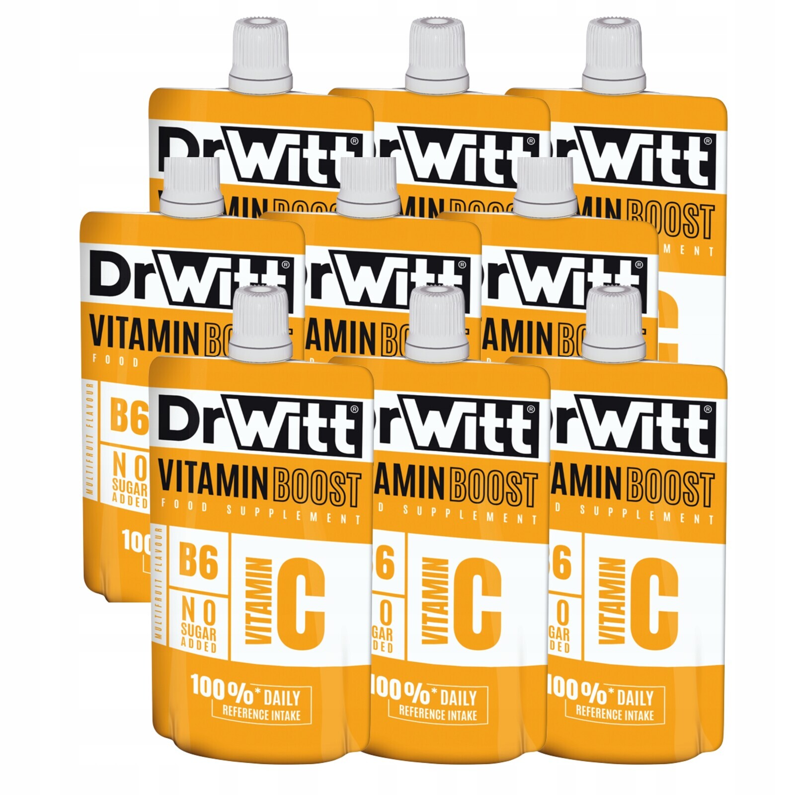 DrWitt Vitamin Boost Doplněk stravy s příchutí Multifruit 9x 90 g