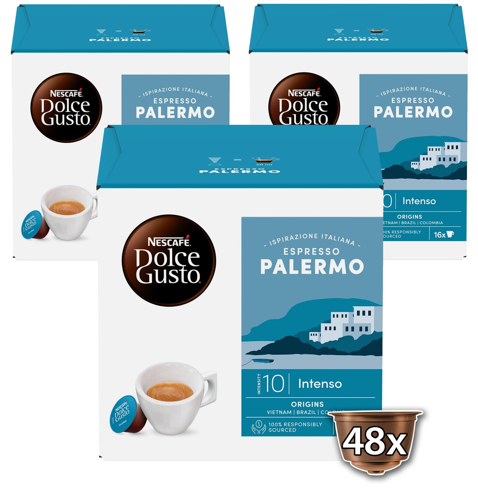 Nescafe Dolce Gusto Espresso Palermo – kávové uzávěry – kartonová krabice