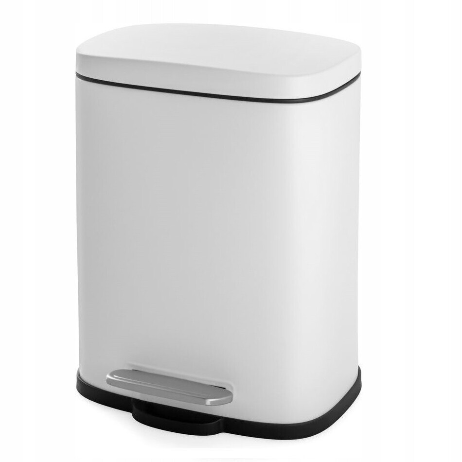 Koupelnový kancelářský koš na odpadky, 3 L, pomalu padající klapka