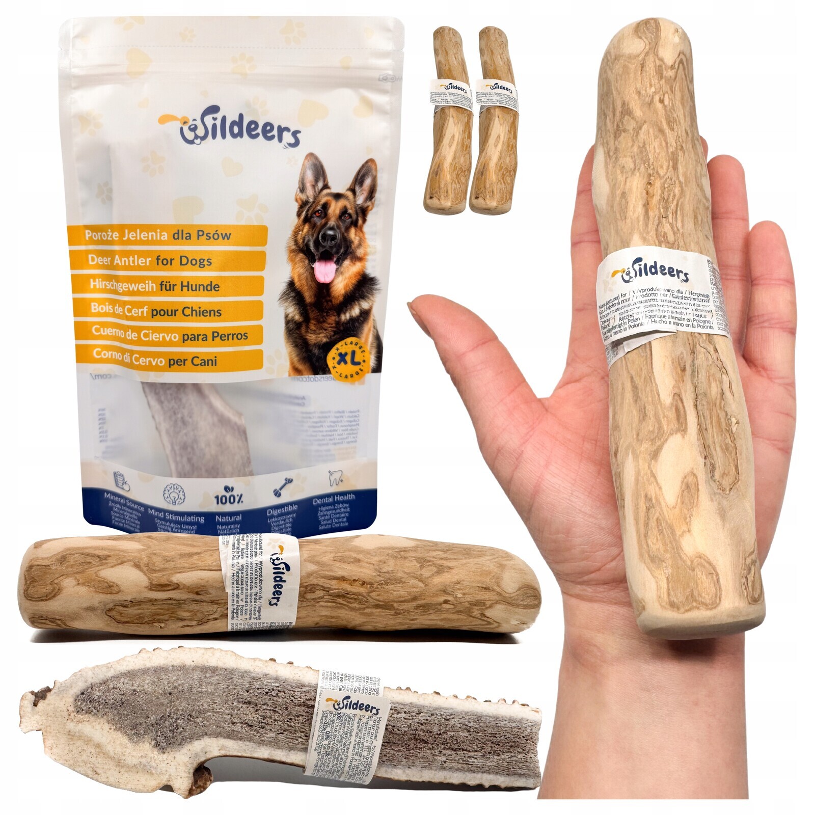 Přírodní Kousátka Pro Psa Klacek Kávovníku 2ks L Paroží Jelena Soft 1 Ks XL