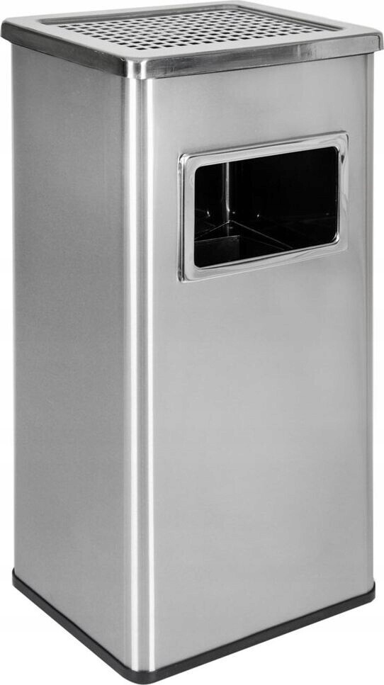 Popelník Stojanový Popelník Odpadkový Koš Kov Černý 2V1 Kýbl