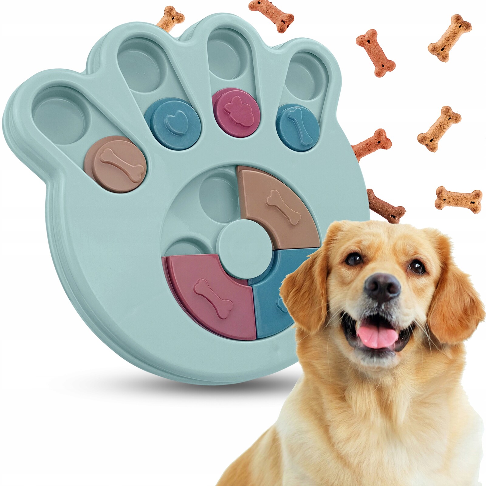 2 x Hračka Vzdělávací miska Interaktivní pro psa kočku Na Krmivo Pochoutky