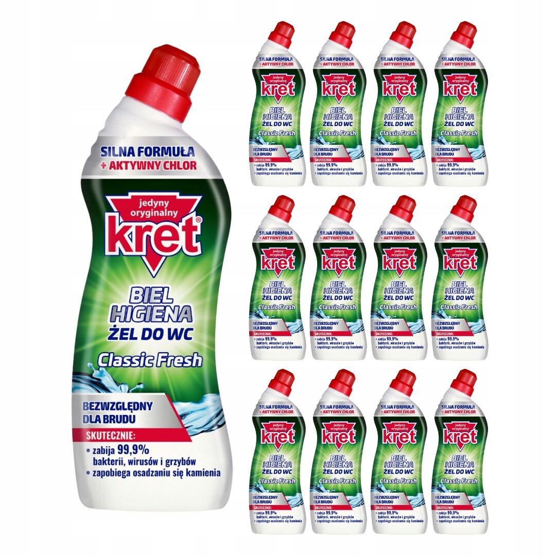 Kret Wc Gel White Hygiene Classic Fresh 750ml
