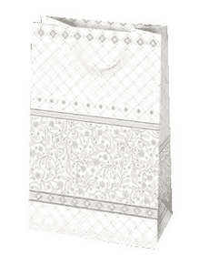 Taška dárková bílá s motivem