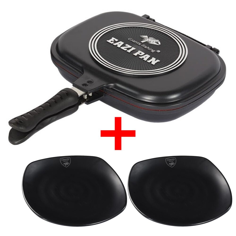 Giants Fishing Pánev na vaření Eazi Pan Medium + 2x Talíř Plate Black Large ZDARMA!