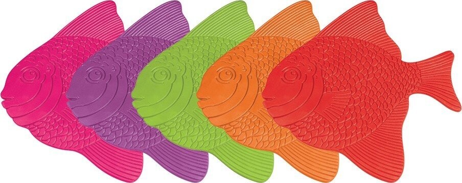 Dětské protiskluzové podložky v sadě 5 ks do vany 16x16,5 cm Poissons – MSV