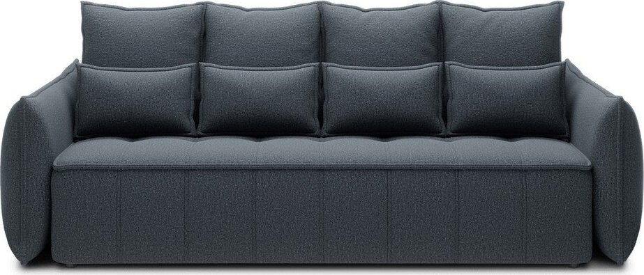 Modrá žinylková rozkládací/s úložným prostorem pohovka 242 cm Weltton – ELTAP